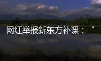 网红举报新东方补课	：“我会火力全开，我会出钱让更多人去干”