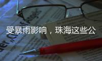 受暴雨影响，珠海这些公交线路有调整→