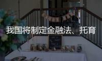我国将制定金融法、托育服务法等