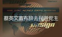 蔡英文宣布辞去民进党主席职务
