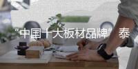 “中国十大板材品牌”泰尔美	：创造全球一流的板材产业