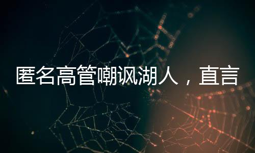 匿名直言认为这样的高管操作