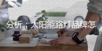 分析�
：太阳能路灯品牌怎样把握高端市场?
