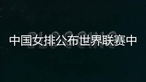 公布中国女排共有4名主攻