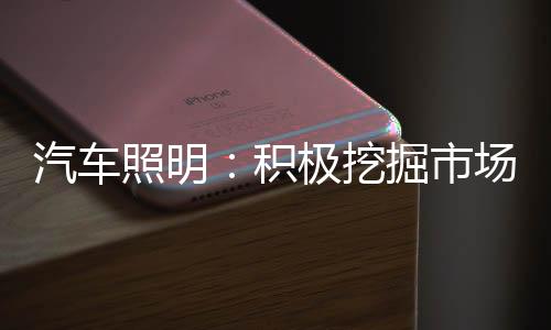 汽车而电商则是照明一大机遇