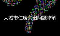 大城市住房突出问题咋解决
？依靠这些工作来落实