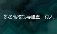 多名高校领导被查
，有人主动投案