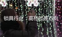 锁具行业
：高档锁是方向 门锁是领头羊