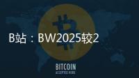 B站：BW2025较2024年上涨15万人次