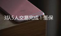 3队5人交易完成！圣保罗！确定最后一年！